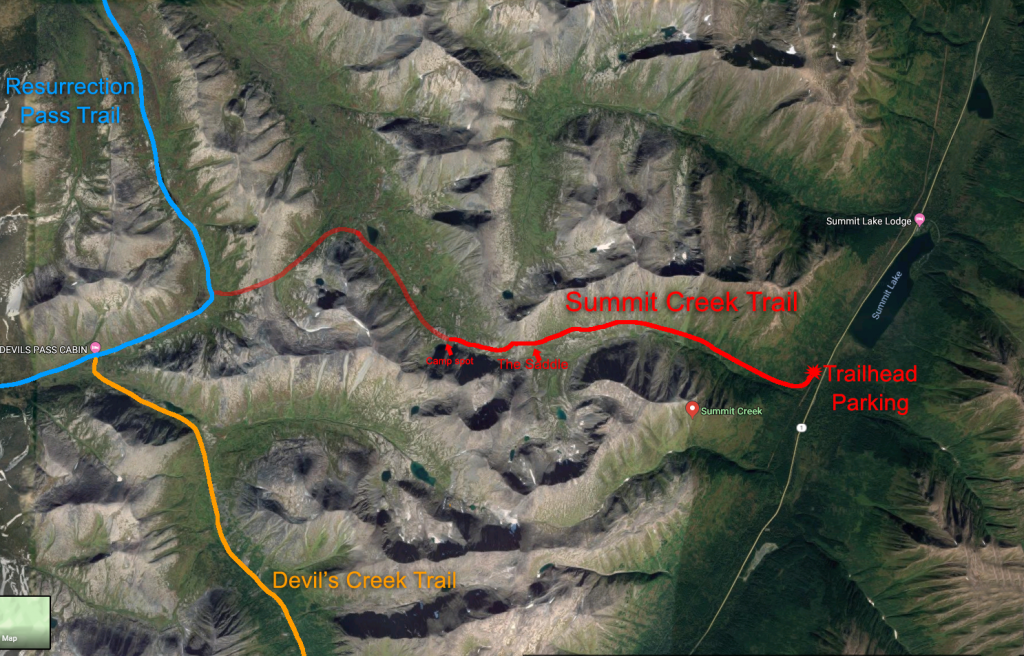 Summit Creek Trail Map